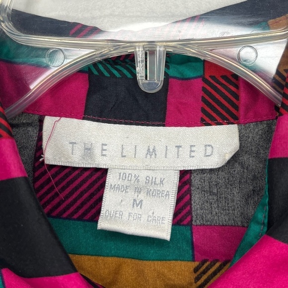 The Limited Vintage Silk Modern Art Print Blouse - Picture 4 of 5